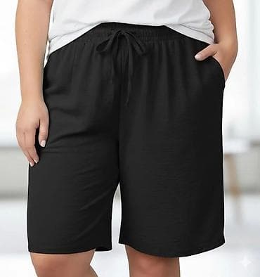 Ženske šorts bermude – udoban model sa džepovima - Kroj: ravne