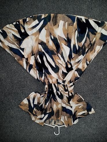 new yorker kompleti letnji: Ženska bluza sa printom - Model: lepršava bluza sa kratkim, širokim — 1