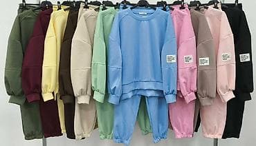 trenerke tek flis: Ženski komplet trenerke – duks + donji deo - Kroj: opušten, oversized — 6