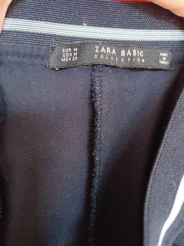 zara duksevi: ZARA BASIC Collectio pantalone, tamnoplave - Model: slim/straight fit — 3