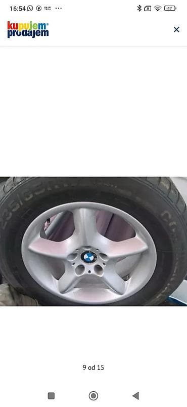 14 gume: BMW alu felne 17” - Originalne BMW aluminijumske felne, 5 krakova - — 1