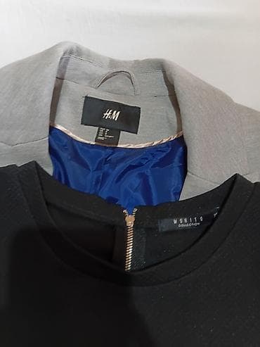 bluza etno: Ženski komplet: H&M sako + Mohito bluza - Sako: svetlosivi — 2