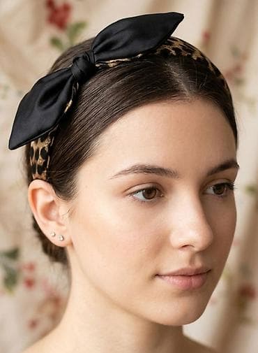 smart satovi muski: Traka za kosu sa mašnom – leopard dezen - Moderan dodatak za kosu sa — 1