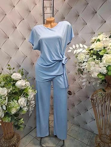 Overalls: Ženski komplet – bluzica i široke pantalone - Model: dvodelni komplet — 3