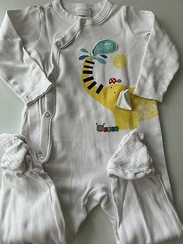 helanke u boji koze: F&F Baby pamučni zeka (pidžama/overal) za bebe, veličina 9–12 — 5