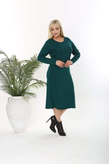 model haljine za punije osobe: Jednobojne haljine za punije dame Cena 2900 din Veličina XL, 2XL — 5