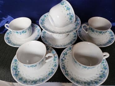 solje za caj: Solje nove za kafu,caj fena porcelan Nemacka 70te. Solje vece — 5