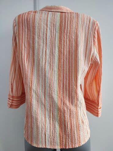 Women's Clothing: C&A, 2XL, Polyester, Stripes, color - Orange — 3
