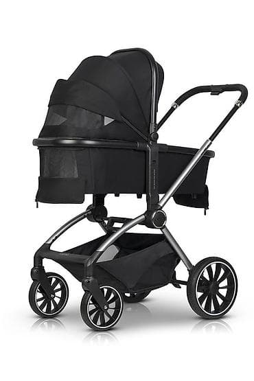 inglesina kolica 3 u 1: EUROCART Easy Go Giro 2u1 kolica za bebe – Ebony Black SKU — 4
