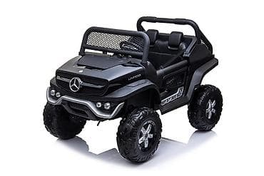 dečije sedište za auto: Mercedes Unimog 4x4 – Crni licencirani – Auto na akumulator za decu — 4