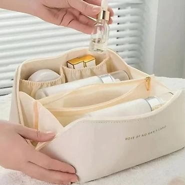 rucni kofer dimenzije: Elegantna velika kozmetička torbica sa ručkom - Materijal: glatka — 5