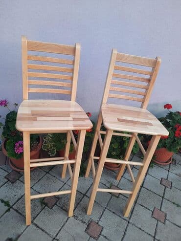 barske stolice cena: Stolice barske na visini od 80 cm sediste 
boja natur 
cena 35 e — 1