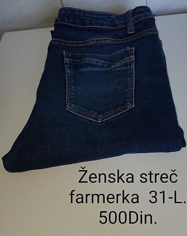 sandala: Ženska streč farmerka - Model: uske/streč teksas pantalone - Boja — 3