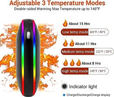 torbe za laptop carpisa: Prenosivi grejač za ruke 2‑u‑1 sa power bank funkcijom (10.000 mAh) - — 3