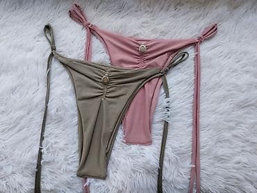 bele gace: Ženske gaćice za kupaći kostim – model sa vezivanjem sa strane i — 2