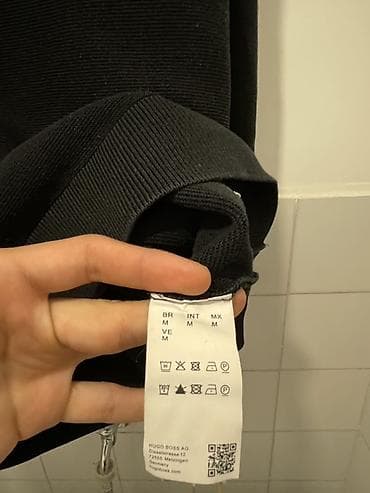 sirogojno dzemper: HUGO BOSS muški džemper, crni - Model: okrugli izrez (crew neck) sa — 4