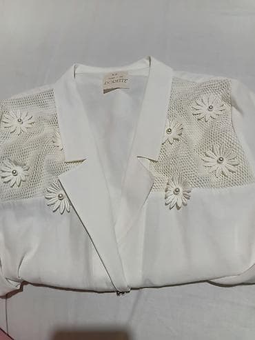 Ureznice: Ženska bluza Dorette – veličina 42 (označeno i kao 10) - Boja: bela - — 4