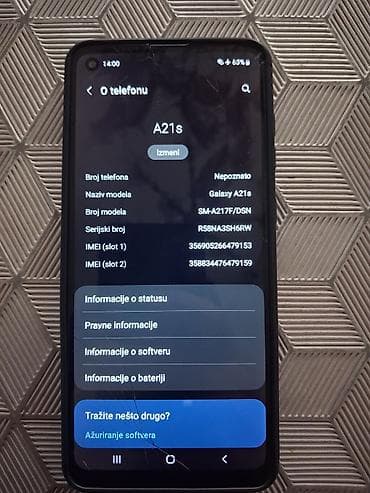 punjac sa tri nastavka: Samsung Galaxy A21s u solidnom stanju. Telefon sve radi. Ekran je — 10
