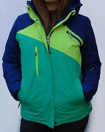 Ženska obuća: Zimska/ski jakna – žensko - Trobojni dizajn: tamnoplava, limeta i — 3