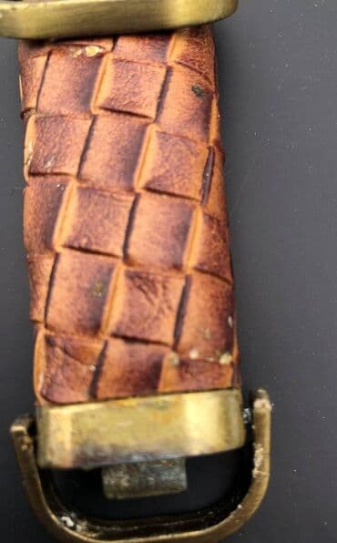 Bicikli: Vintage mesingana futrola za upaljač sa kožnim omotačem Stara futrola — 4