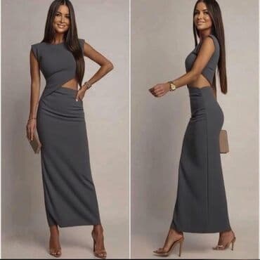 Haljine: One size, bоја - Siva, Večernji, maturski, Top (bez rukava)
