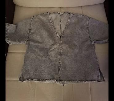 hm bela kosulja: Denim/bluza od teksasa sa V-izrezom - Materijal: srednje debeli — 1