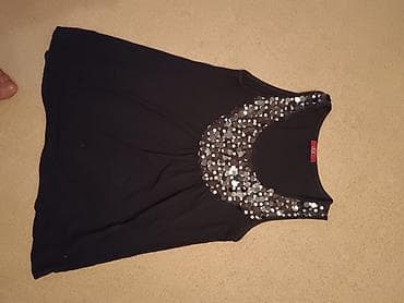 Ženska majica bez rukava sa šljokicama - Model: top/majica bez rukava