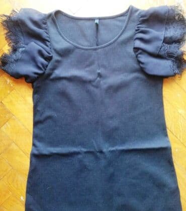 parke sa prirodnim krznom: Benetton M (EU 38), color - Black, Cocktail, Short sleeves — 2