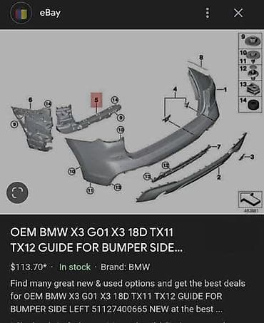 dizalica za: NOSAČ BRANIKA G01 ZA BMW X3 | BMW x3 g01 nosač branika levi i desni — 2