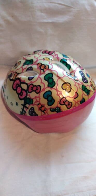 polovne lovacke jakne: Bicikl kaciga decija zenska Hello Kitty,polovna,podesiva 48-52 cm — 2