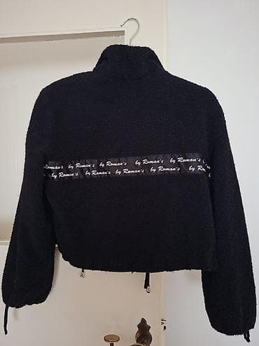 converse sa platformom: Crna ženska jakna/kratki kaput od teddy (bukle) materijala, brenda — 2