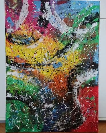 staklene termo case za kafu: Painting, 70 x 50 cm, New — 1