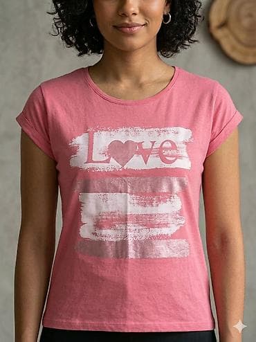 kosarkaski dres partizana: Ženska majica kratkih rukava – roza - Boja: puder/roze - Kroj — 1