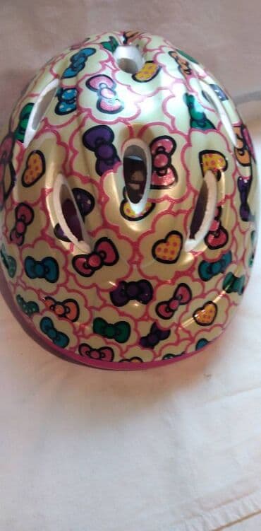 polovne lovacke jakne: Bicikl kaciga decija zenska Hello Kitty,polovna,podesiva 48-52 cm — 3