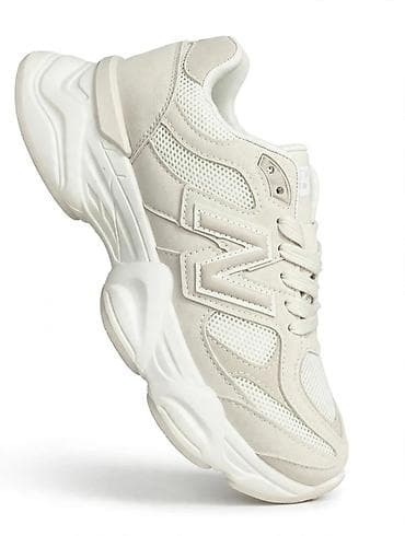 djak cat cipele: Sneaker patike u svetlo-bež/krema nijansi sa istaknutim “N” logotipom — 1