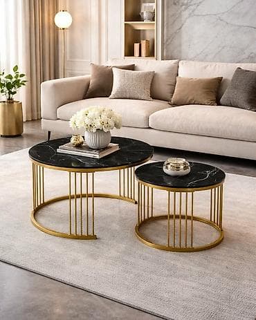 plasticni ormari za kupatilo: ✨Luksuzni set stolova ✨ 💸9000 din💸 Set stolića za kafu MILANO (2 — 1