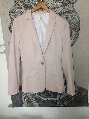 pink: H&M ženski sako – svetloružičasta (blush) nijansa - Model — 3