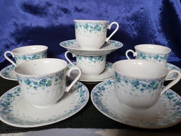 solje za caj: Solje nove za kafu,caj fena porcelan Nemacka 70te. Solje vece — 1