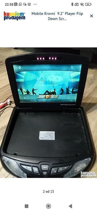 ugradna rerna i ploca: Krovni auto DVD plejer sa preklopnim TFT LCD ekranom 9.2" - Preklopni — 3