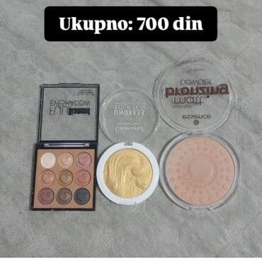 velike majice i trenerke za punije od xl do 8xl: Makeup set – ukupno: 700 din Sadržaj: - Paleta senki za oči (9 — 1