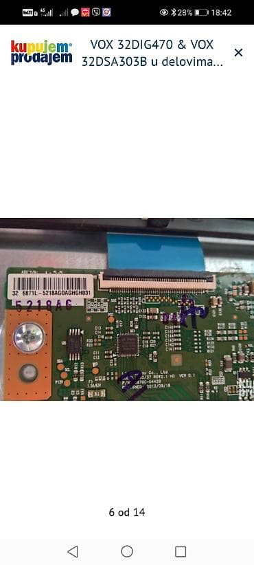 drzac za telefon za motor: VOX 32DIG470 i VOX 32DSA303B – delovi za TV Dostupni moduli i — 7