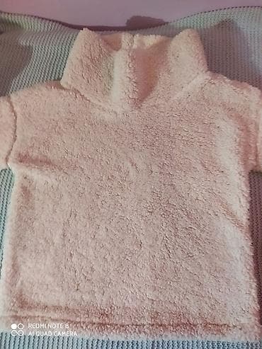 Aksesoari: Čupavi ženski duks prljavo roze boje,veličina xl sa rol- — 2