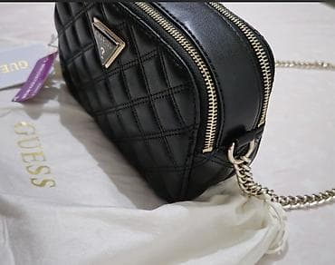 ženska torba: Guess torbica preko ramena – crna, prošivena - Model: Guess U.S.A. sa — 4