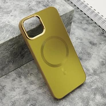 igrice za soni: Maska za Apple iPhone 14, bоја - Zlatna, Sa magnetom za punjenje — 1