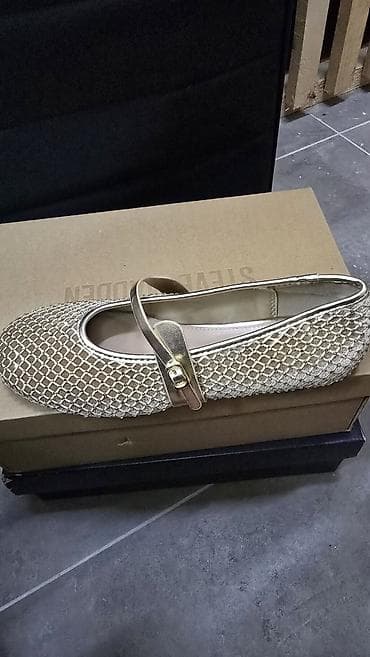 versace cipele: Steve Madden baletanke – zlatne potpuno nove. - Model: baletanke sa — 4