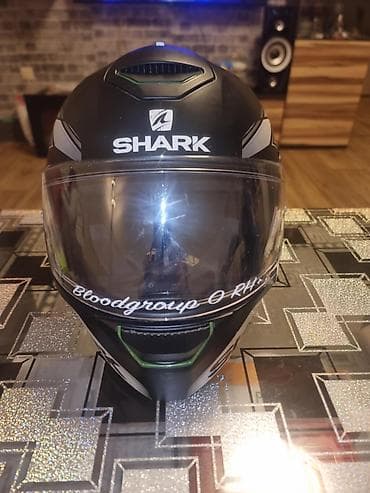 bonatti pidzame cene: SHARK integralna kaciga – mat crna sa sivim/bele grafike - — 2