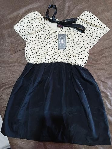 polka dot haljina: Haljina SayModel – dvobojna, tačkice - Gornji deo: krem nijansa sa — 1