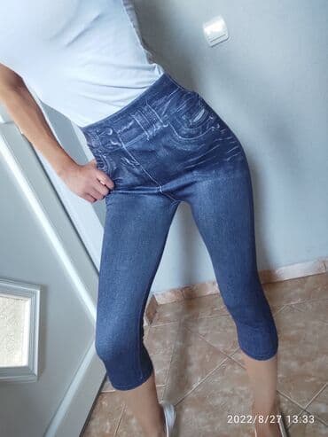 Women's Pants, Jeans, Shorts: Helanke visok struk,s — 1
