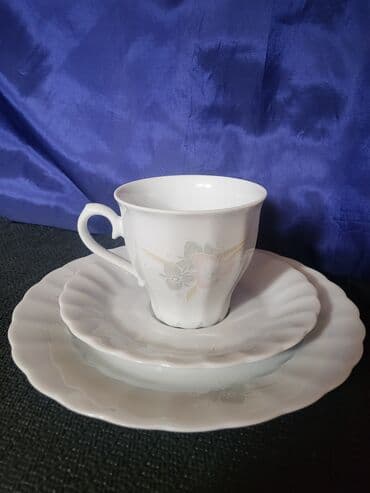porcelanske solje za caj: Set 1950g+ Escenbach porcelan Nemacka. Porcelanski set,perfektan,sve — 9