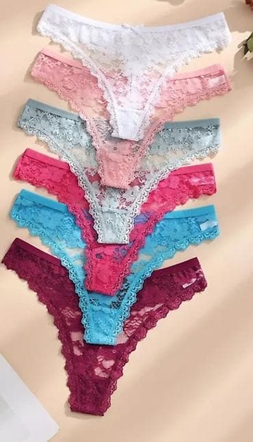 Ženske čipkaste tangice – set u više boja - Model: tangice sa